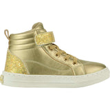 A Dee GLITZY Gold Glitter High Top Trainers - W235103