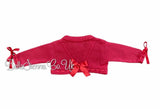 Pretty Originals Girls Red Cotton Cropped Cardigan