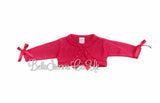 Pretty Originals Girls Red Cotton Cropped Cardigan