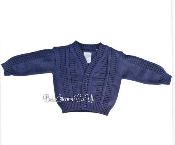 Pretty Originals Navy Cable Knit Cardigan JP61183