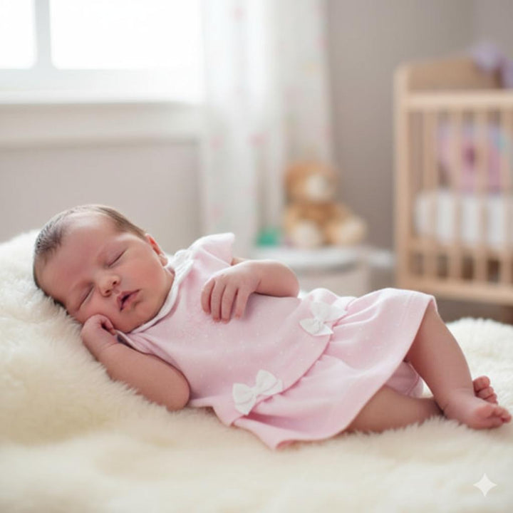 Tutto Piccolo Polka Dot Dress Set With Bows - 1781