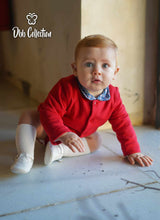 Dbb Collection Boys Red & Navy Three Piece Set Including Cardigan - 16505