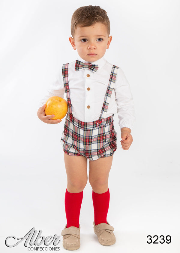 Alber Boys Tartan Outfit With Dicky Bow - 3239