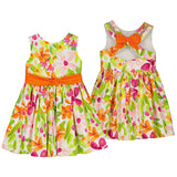 Mayoral Girls Bright Coloured Dress With Bow Back - 3919