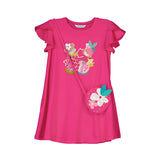 Mayoral Girls Fucsia Pink Dress & Handbag - 3948