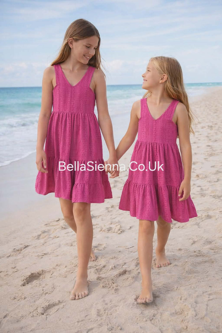Mayoral Girls Magenta Pink Sun Dress - 3962