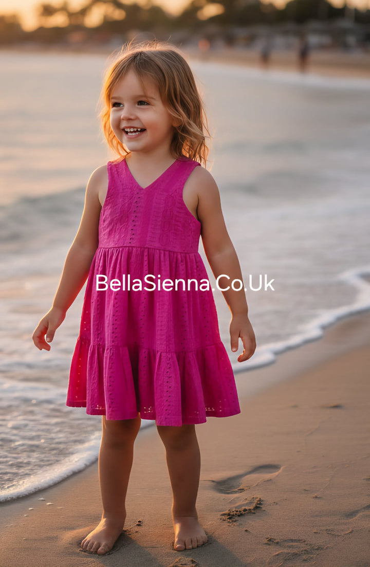 Mayoral Girls Magenta Pink Sun Dress - 3962