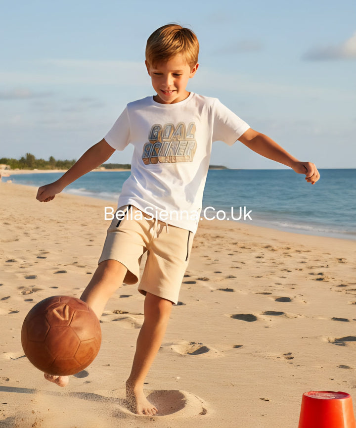 Mayoral Boys "GOAL SCORER" T-shirt & Shorts Set - 3606