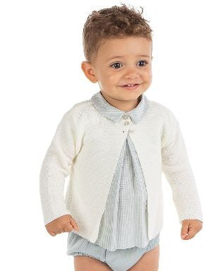 Alber Boys Ivory Knitted Cardigan - 4092