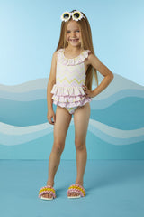 A Dee "ARIEL" Chevron Print Swimsuit - S241802