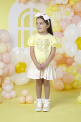 A Dee "LAURA" Chic Chevron Heart Dress - Lemon Cake - S241702