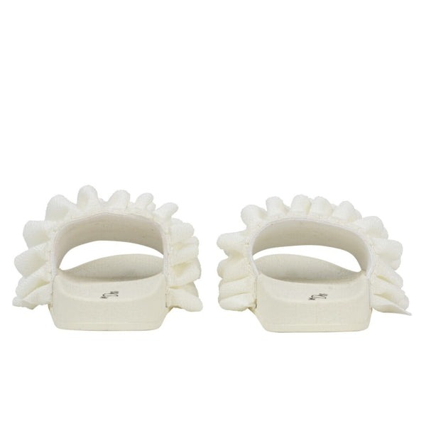 A Dee "FRILLY" Sliders - Sandals - S245104 - WHITE