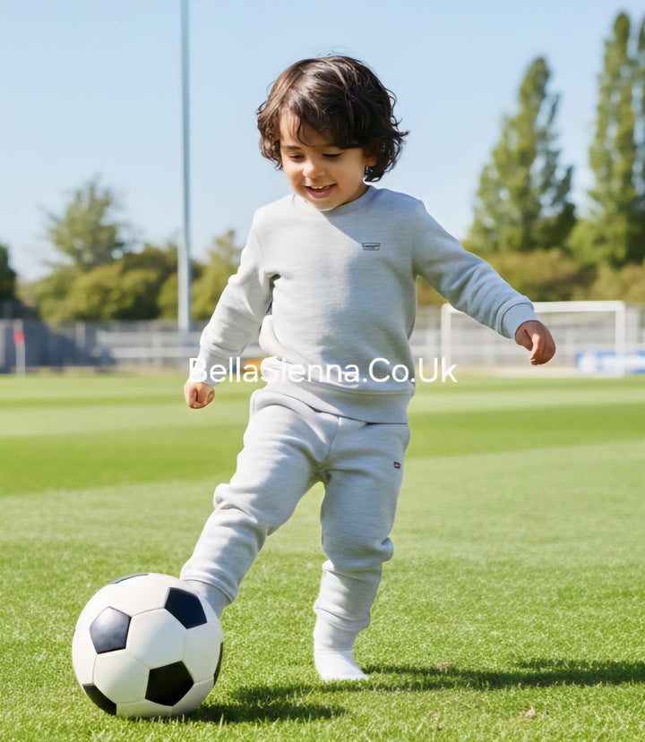 Levi's Grey Crew Sweatshirt & Joggers Set - 6EM676-C87