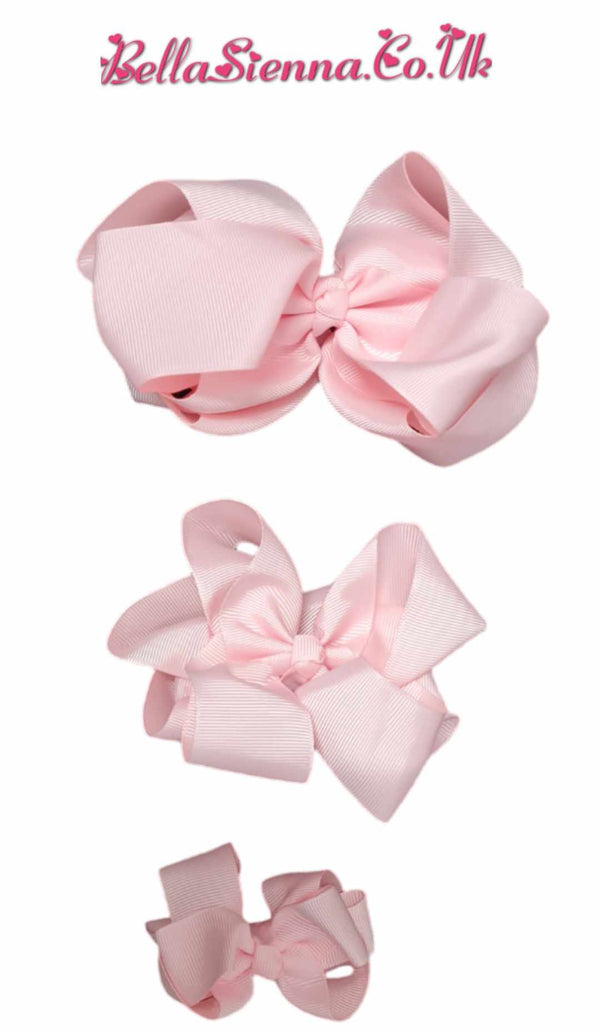 Harris Kids Pink Grosgrain Ribbon Triple Bow - Available in 3 sizes