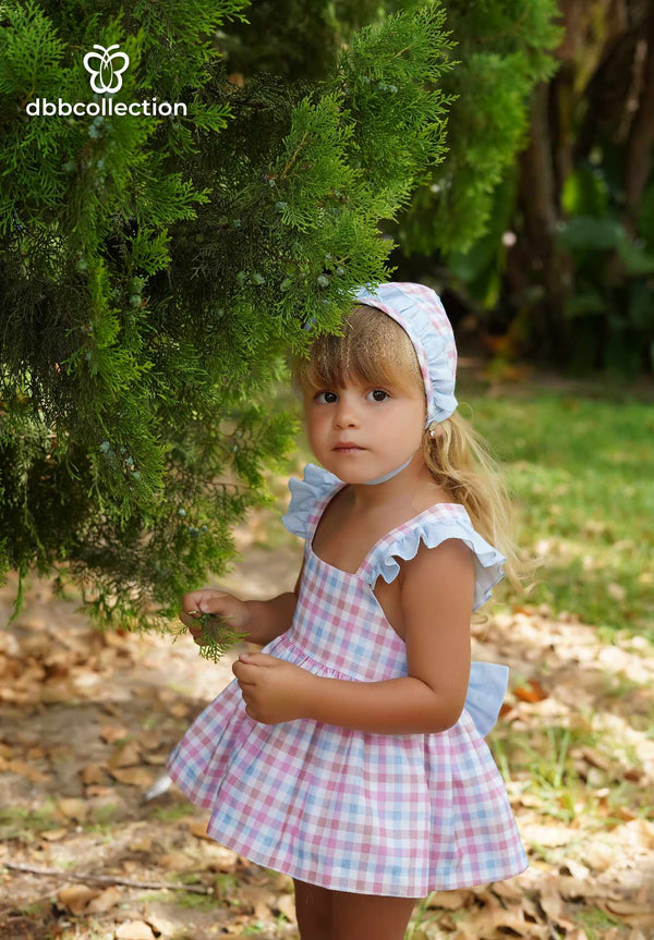 Dbb Multicoloured Dress, Pants & Bonnet Set - 19801