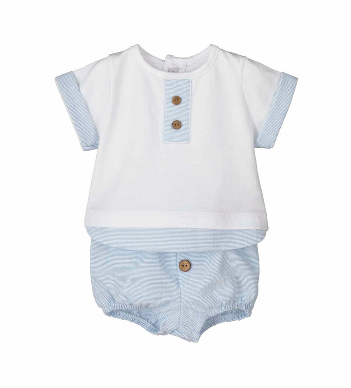 Calamaro Baby Boys Blue & White Stripe Set - 17930