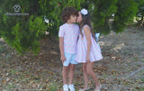 Dbb Multicoloured Dress With Big Bow On The Back & Matching Headband- 19802