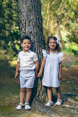 Calamaro Excellent Girls Baby Baby Blue Dress - 21265