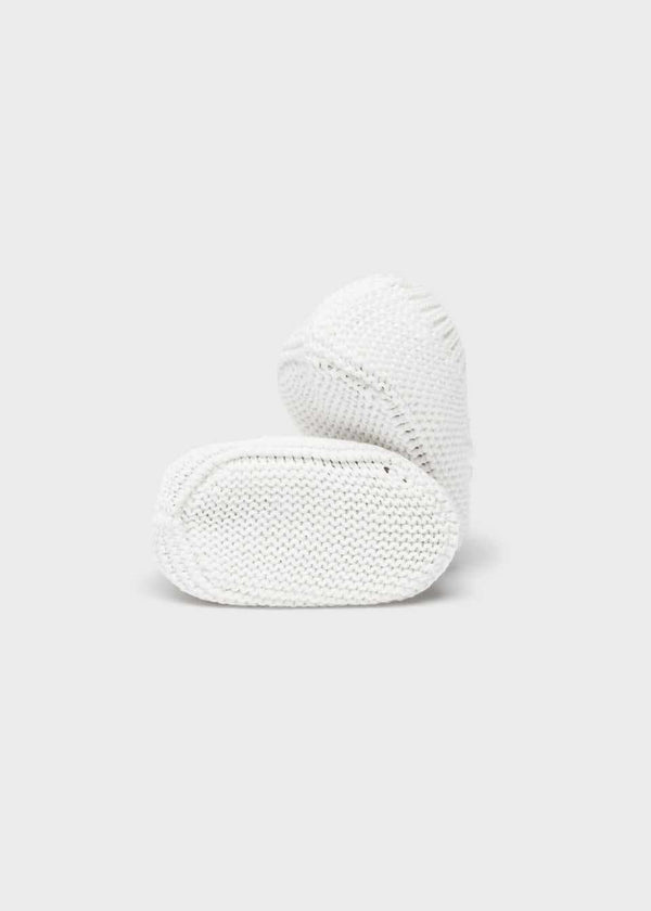 Mayoral Newborn Tricot Booties Off White 9749