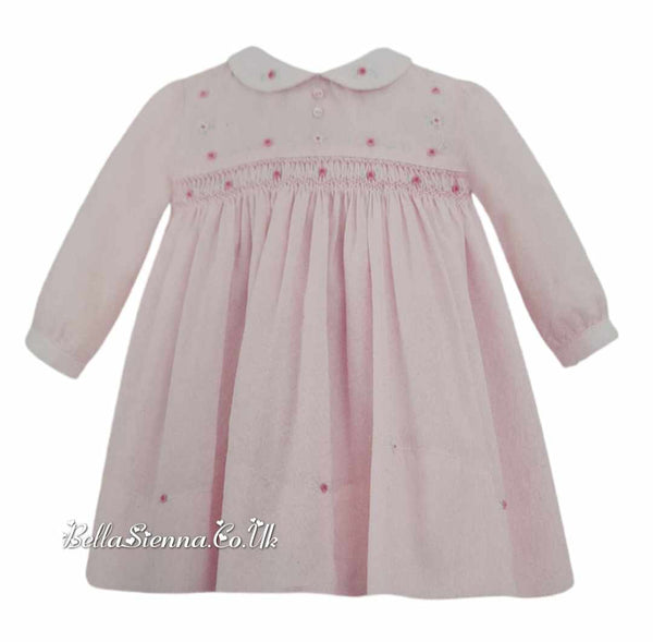 Dani By Sarah Louise Baby Pink Smocked Dress  - D09056