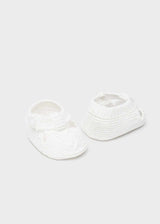Mayoral Newborn Tricot Booties Off White 9749