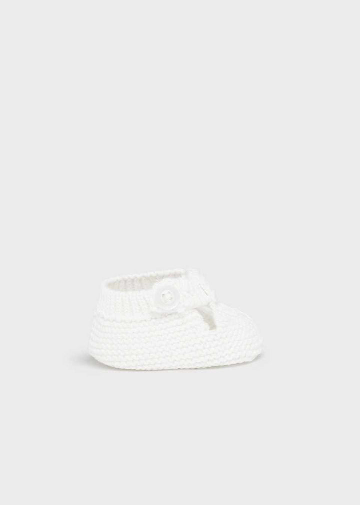 Mayoral Newborn Tricot Booties Off White 9749