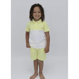 HARRIS KIDS "Dawson" Boys Plain Polo Short Set - Lemon