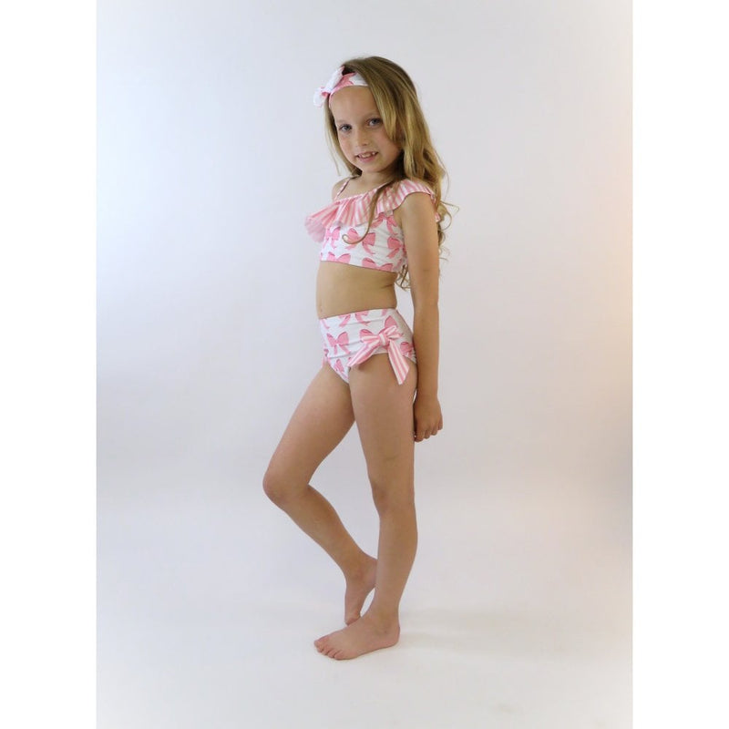 HARRIS KIDS "Beau" Girls Frilly Bow Bikini - 5 Piece Set