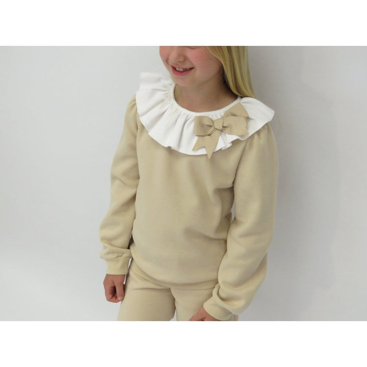 HARRIS KIDS "Tess" Girls Shorts & Frilly Jumper Set - Beige