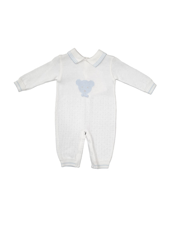 Pretty Originals Baby Boys Knitted Teddy Bear Romper JPE4000