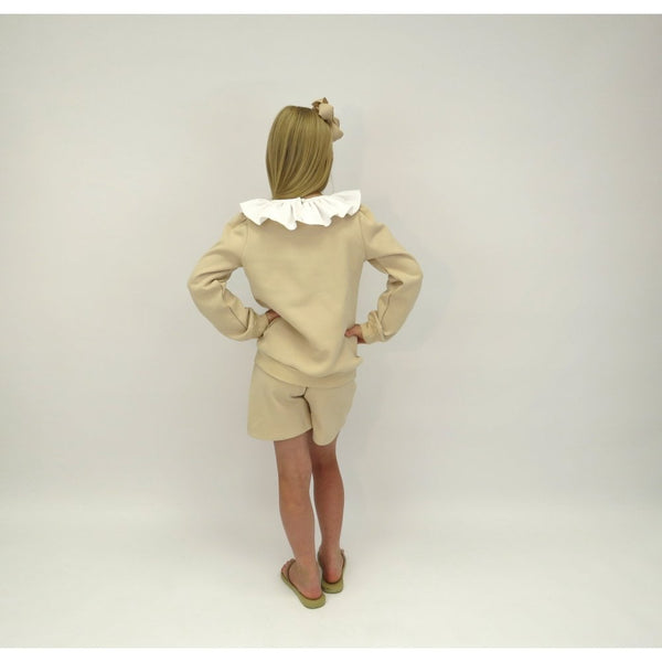 HARRIS KIDS "Tess" Girls Shorts & Frilly Jumper Set - Beige