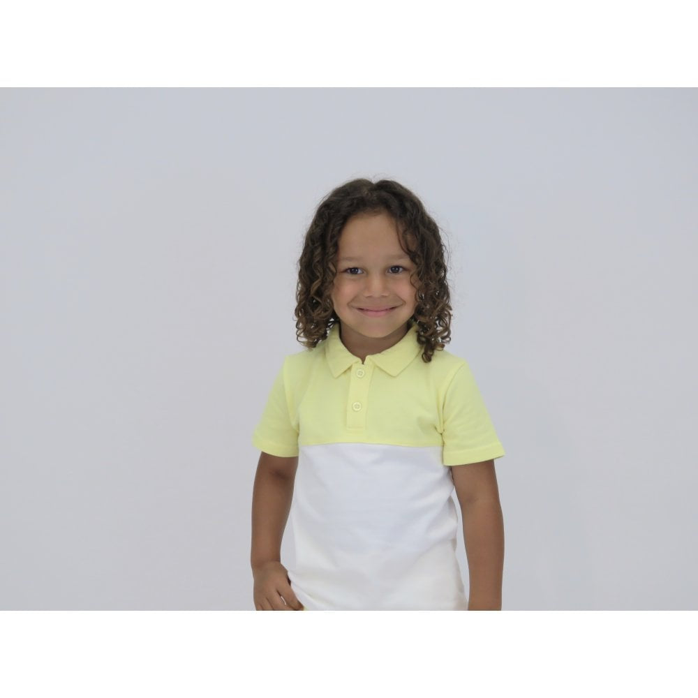 HARRIS KIDS "Dawson" Boys Plain Polo Short Set - Lemon