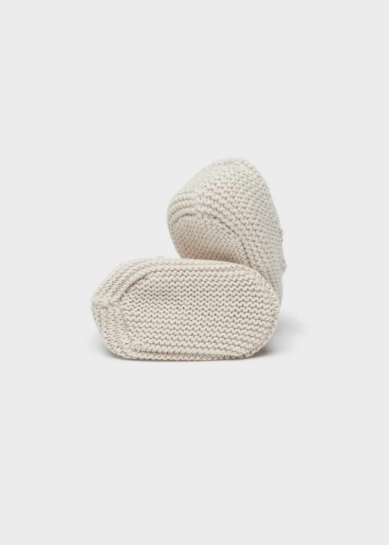 Mayoral Newborn Booties Beige 9749