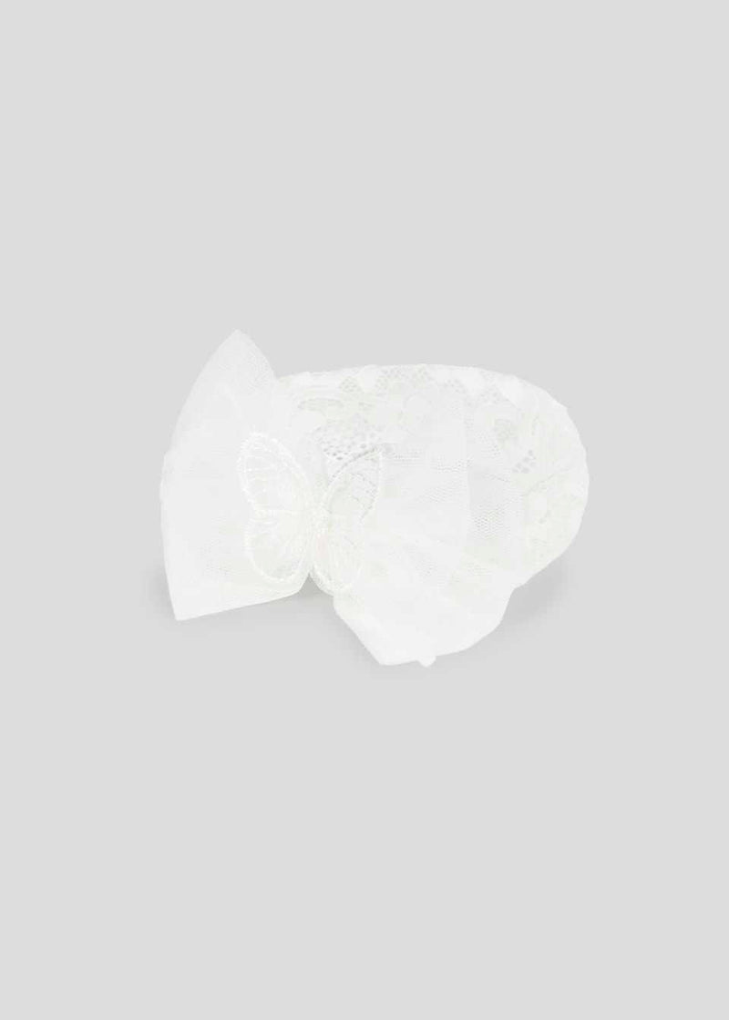 Mayoral Newborn Bow Socks and Headband Set Organic Cotton 9710 - White