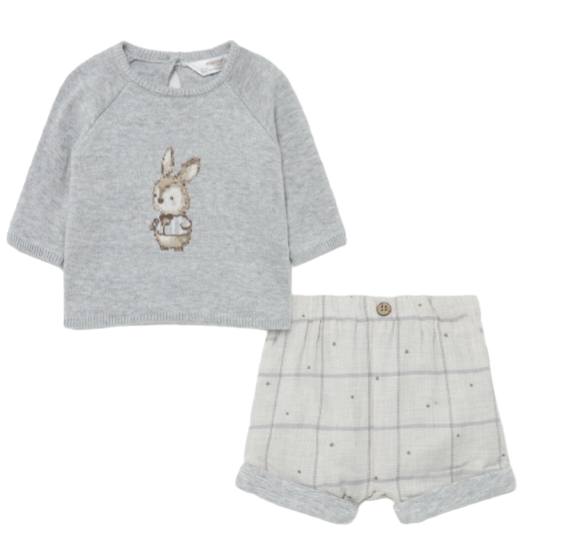 Mayoral Knitted Bunny Outfit/Shorts newborn boy 2223