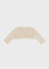 Mayoral Newborn Formal Lace Champagne Gold Cardigan - 1377 - 23