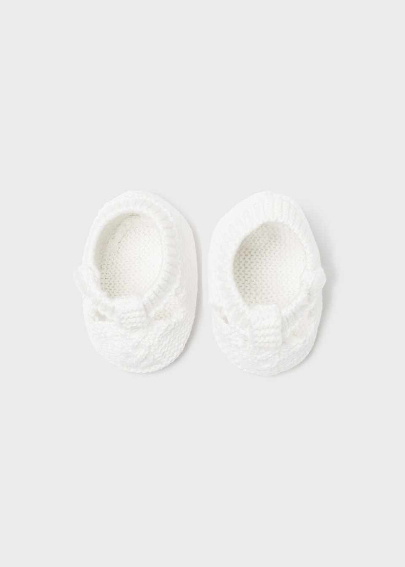Mayoral Newborn Tricot Booties Off White 9749