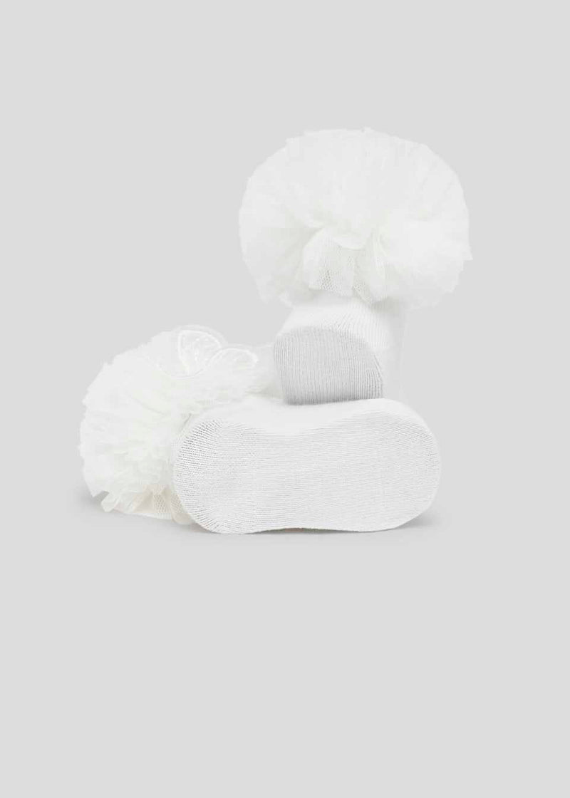 Mayoral Newborn Bow Socks and Headband Set Organic Cotton 9710