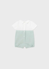 Mayoral Newborn Formal Romper European Linen Green 1635