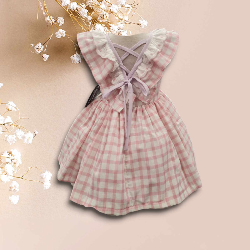 Basmarti Pink & Lilac Puffball Dress - 24410