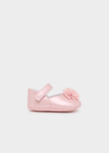 Mayoral Newborn Mary Janes with Flower Pink 9740