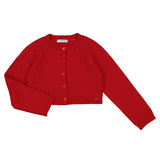 Mayoral Girls Red Openwork Tricot Cardigan - Supersoft - 4310