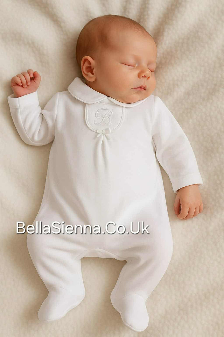 Blues Baby Unisex Velour Sleeper/Babygrow - BB0181