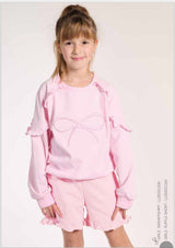 Beautiful Girls Lili Gaufrette Pink Sweatshirt & Matching Sorts Set
