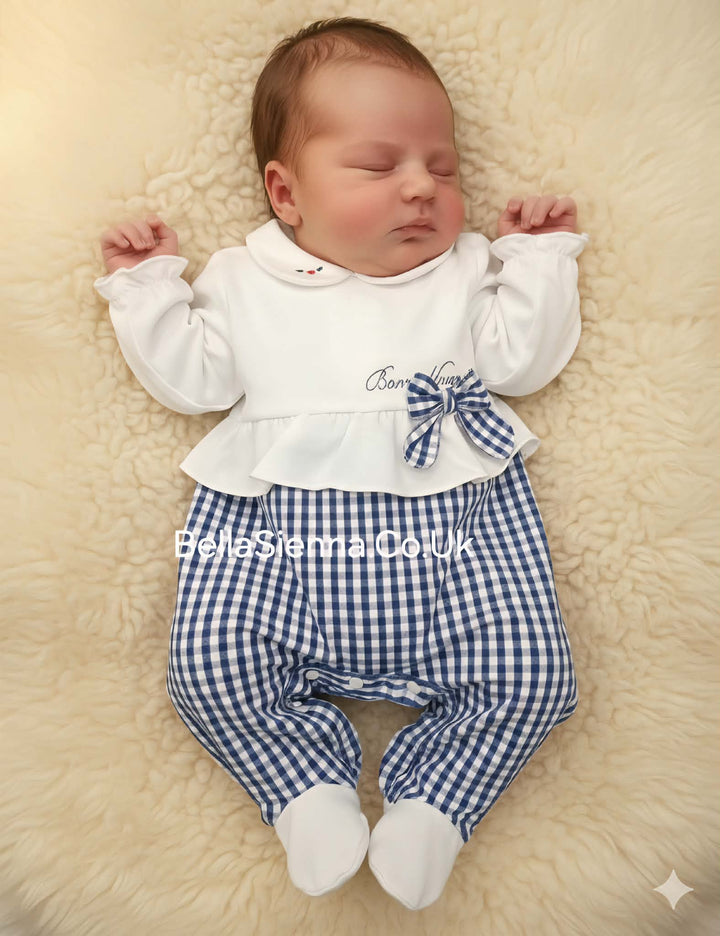 Barcellino Babygrow - All In One - With Bow - 9643