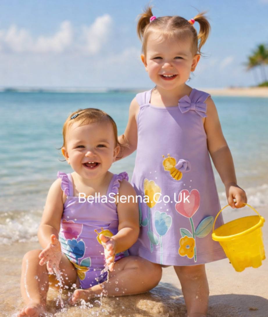 Mayoral Girls Lilac Swimming Costume - 1755 - Matching Dress Also Available