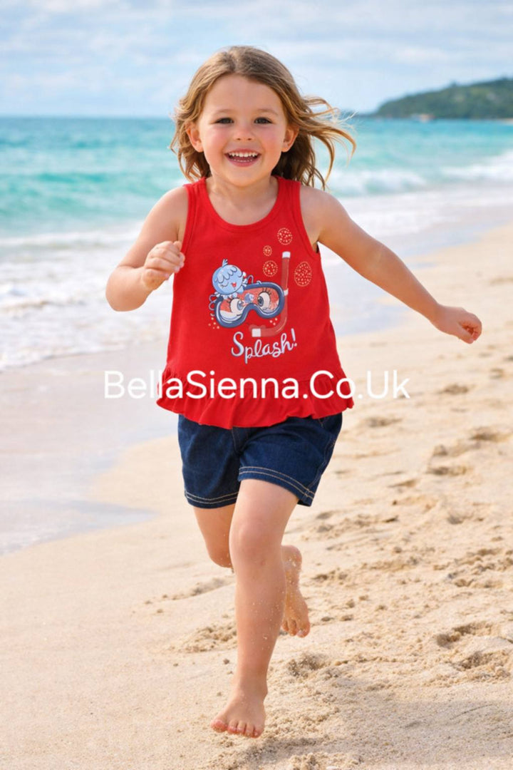 Mayoral Girls Red Shorts Set 3216