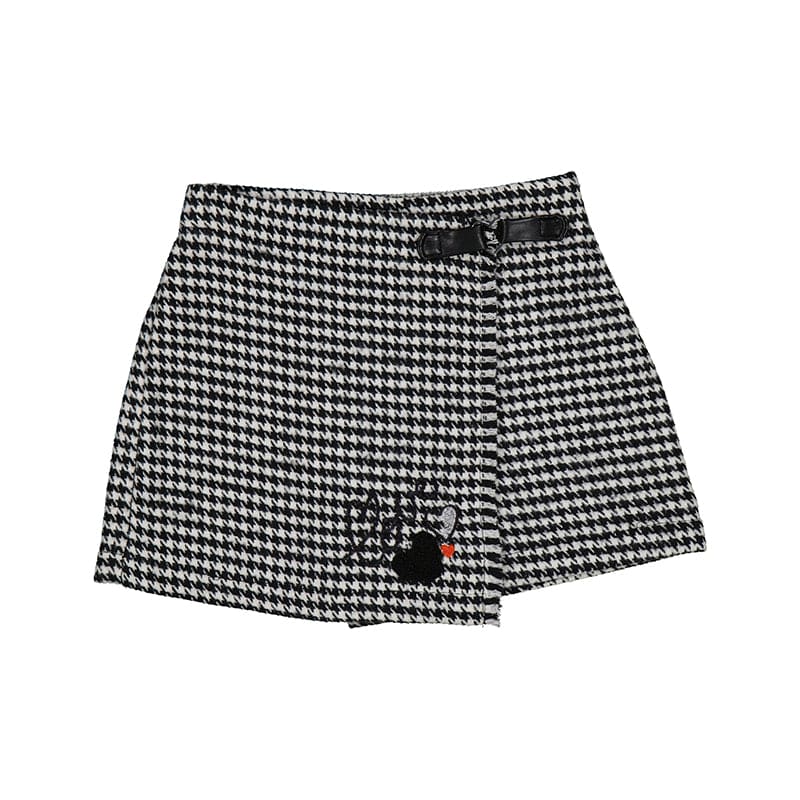 Mayoral Top, Skort & Matching Scrunchie Set - 4006 4907 - Black Dog Tooth