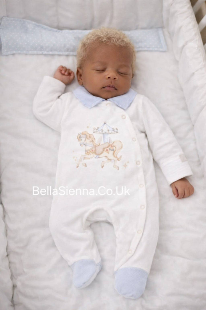 Jamiks "JANIK" Carousel Horse All In One Velour Babygrow Sleepsuit