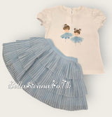 Mayoral Baby Girls Pleated Shimmer Tulle Skirt & Ballerina Tulle Top - 1041 & 1901